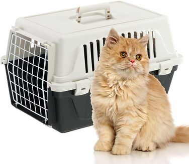 Транспортна переноска Ferplast Atlas 10 EL для собак та котів до 5 кг, чорна, 48x33x29 см