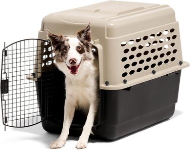 Переноска для собак Beeztees Varikennel №3, 81x57x60 см, бежево-чорна