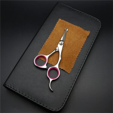 Набір професійних ножиць для грумінгу собак та котів, 4.5-6.5 дюймів, з безпечними закругленими кінцями, рожевого кольору