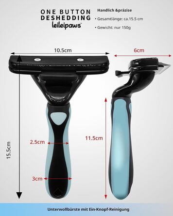 Щітка для собак та котів - для видалення підшерстя та линяння, самоочисна, ергономічна, проти ковзання