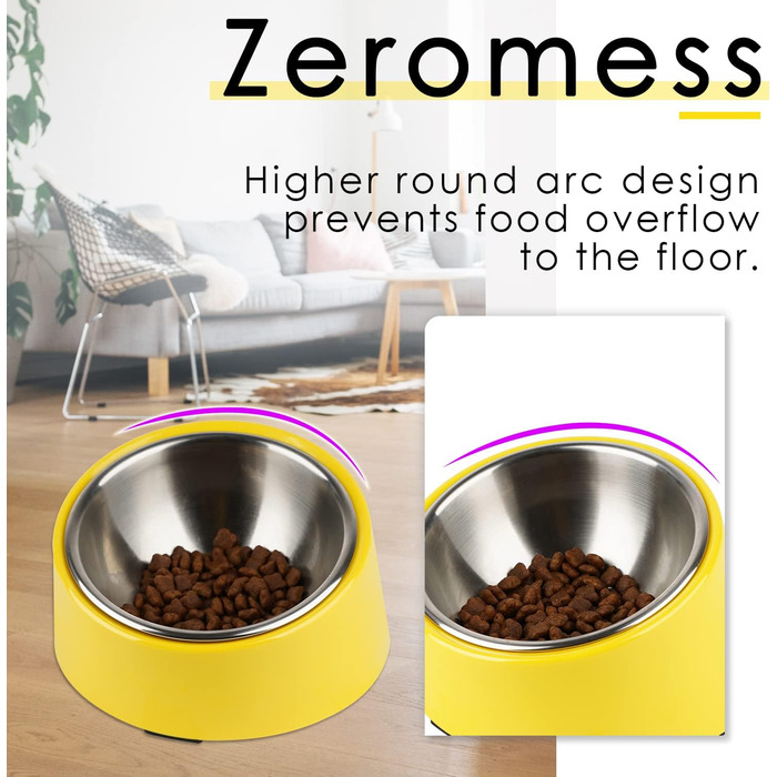 Нахилений годівниця для собак та котів SuperDesign 15°, Melamin, 300 мл, м'ятно-зелений