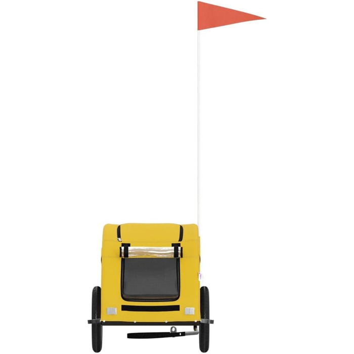 Причіп для велосипеда для тварин, жовтий, Oxford-тканина, 124x53x53 см