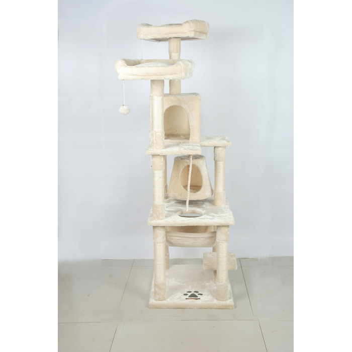 Високий когтеточка-комплекс для котів: лежанка та стовпчик для дряпання, вежа Drapaczek 161 - 220 см