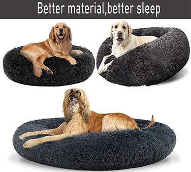 Крісло-ліжко для собак середніх та великих порід, бавовна, ортопедичне, з підігрівом, сіре, 120 см