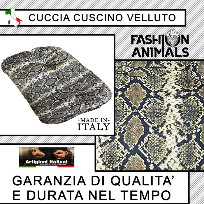 Овальне лежанка для тварин з велюру – М'яке собаче ліжко, не знімається – Пральна тварина в дизайні Animalier – Для собак та котів – Зроблено в Італії (Payton)
