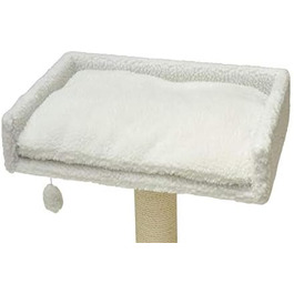 Лежак для котячого дерева Nanook XXL 60x40 см, білий плюш, з подушкою