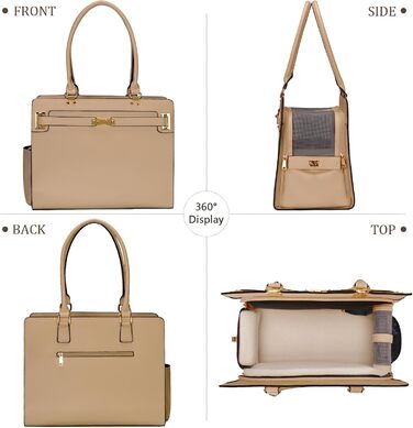 Сумка-переноска для собак та котів 2-в-1, стильна, з м'якими боковинами, для подорожей, складна, для цуценят та маленьких тварин (чорний + коричневий, 38,1 см x 19,1 см x 15 см)