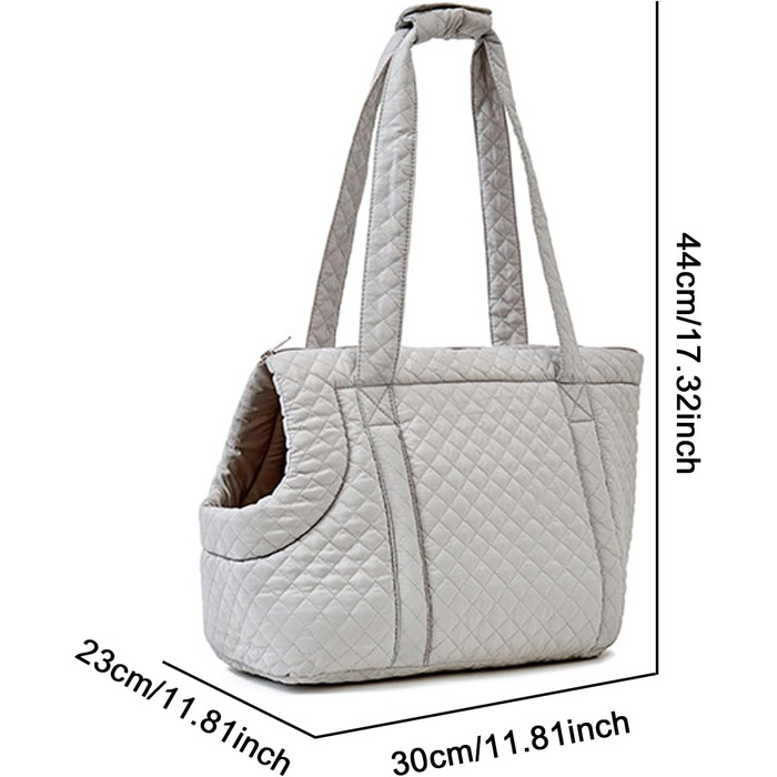 Транспортна сумка для тварин, переноска для собак та котів, бавовна, сіра