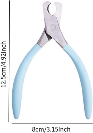 Ножиці для догляду за кігтями тварин, інструмент для стрижки кігтів, аксесуари для грумінгу, сталевий колір (блакитний)