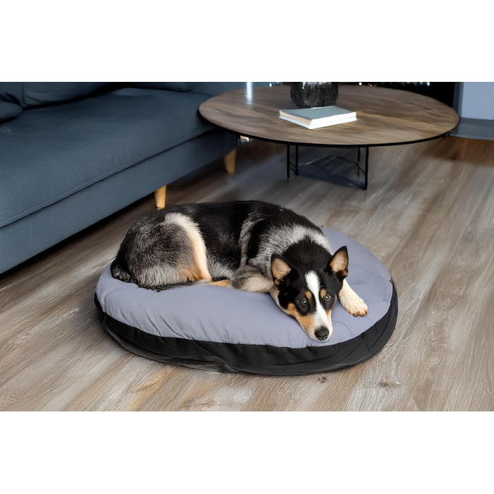Подушка для тварин Karlie Kissen Oval, сіро-чорна, розмір 90x66x10 см