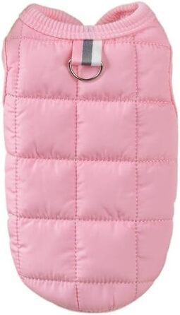 Зимовий теплий одяг для собак: тепла куртка, вітронепроникний жилет для чихуахуа та французького бульдога (рожевий, S)