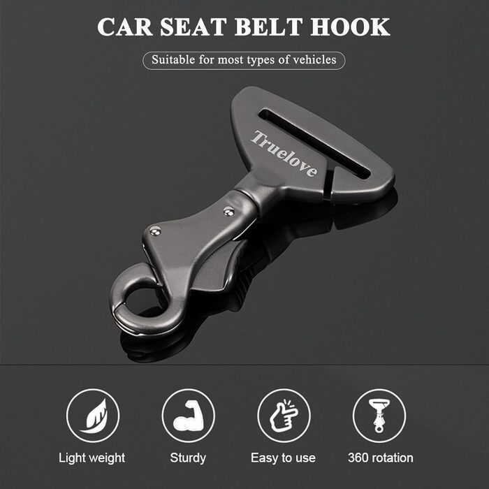 Покращений собачий нашийник-пояс з безпечною пряжкою, універсальний для авто, фіолетовий (TLM1993-Сірий)