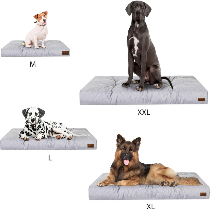 Крісло-ліжко для собак, прямокутне, 130 x 100 см, колір: сірий (пепельний)