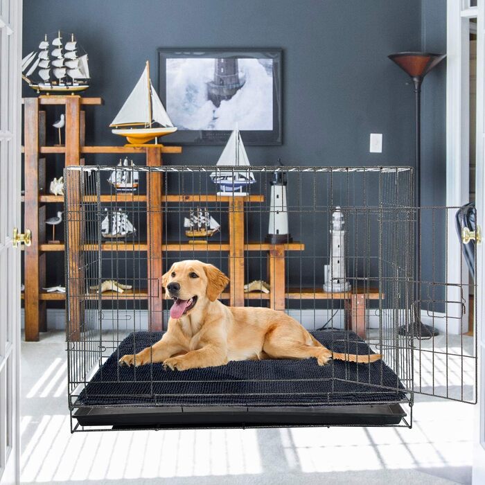 М'який мікрофібровий килимок для собак та котів My Doggy Place Downtown Pet Supply, водопоглинаючий, машинне прання, антрацит, 104×69 см, середній розмір