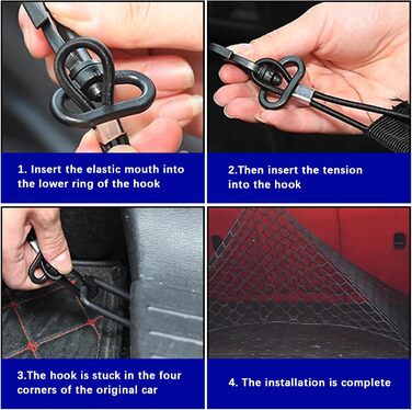 Сітка захисту для автомобіля, 120x90 см: бар'єр для собак, захист заднього сидіння, двошарова