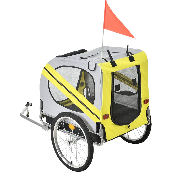 Про-тек Причіп для велосипеда, переноска для собак до 26 кг, жовто-блакитний