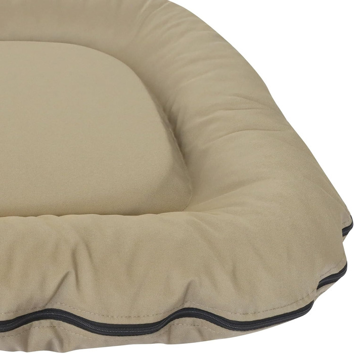 Ортопедична подушка для собак Luna S: 70x55 см, бежева. Зносостійка, для маленьких собак, для саду та дому. Можна прати при 60°C, з віскоеластомерної піни.