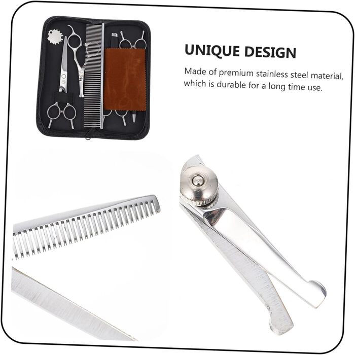 Набір професійних ножиць для грумінгу тварин з нержавіючої сталі