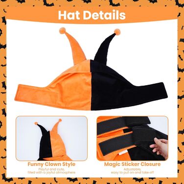 Костюм клоуна для собак Lelepet на Halloween, Cosplay, для свят, оранжевий, розмір M