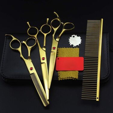 Набір професійних ножиць для грумінгу собак та інших домашніх тварин, 7 дюймів