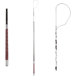 Бджолиний хлист WALDHAUSEN з шкіряною ручкою, 160 см, чорний