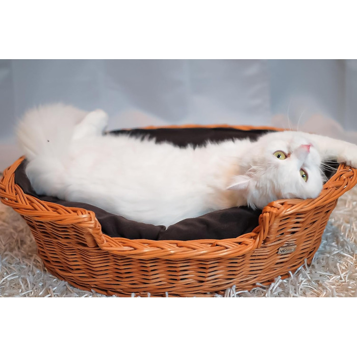 Плетений кошик-будка для собак із натуральної лози 85 см без подушки e-wicker24
