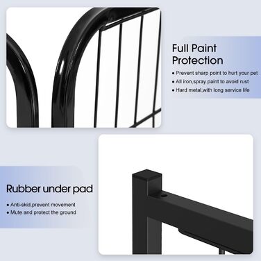 Металеве вольєр для собак BestPet з дверима, 32 панелі, для великих, середніх та малих собак. Розміри: 61x81,3x101,6 см