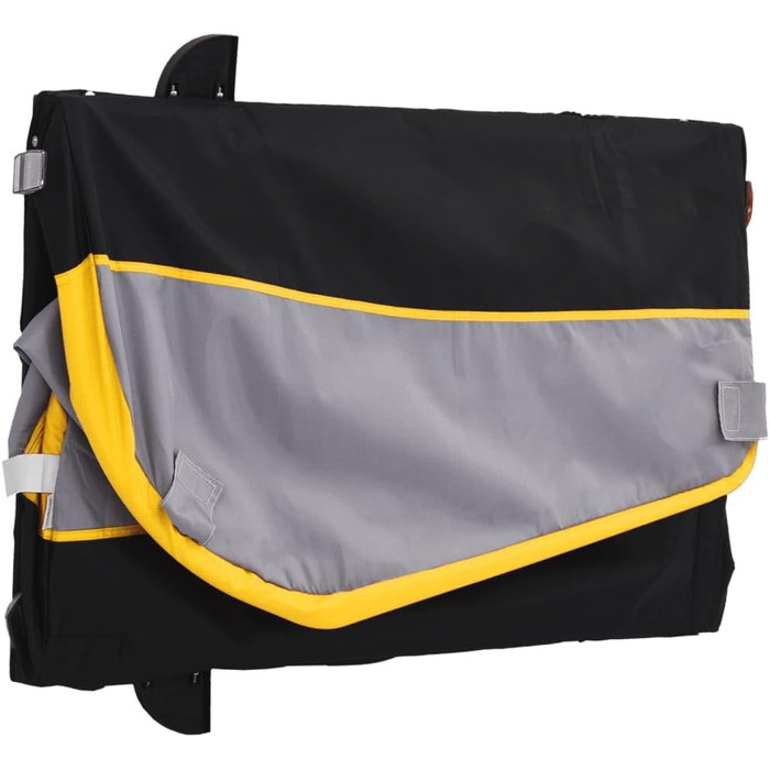 Причіп для велосипеда, вантажний та для собак, 45 кг, чорно-жовтий, легко збирається