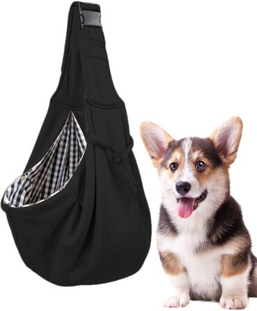 Сумка-переноска для собак та котів | Зручна переноска для тварин з регульованим ременем, чорна