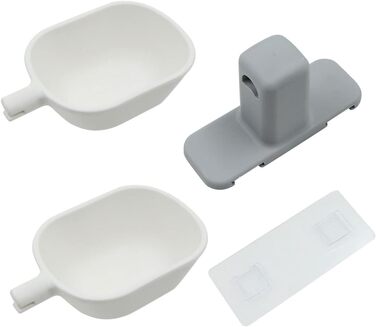 Двічі миска для котів, миски для котів, годівниця для котів на стіну, з піднятим тримачем, зменшує біль у шиї, знімні миски