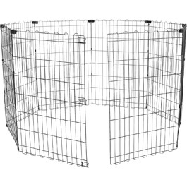 Клітка-вольєр для собак та інших тварин Amazon Basics, металева, складна, 91x91 см