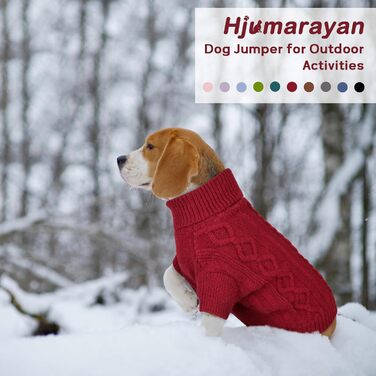 Теплий святковий пуловер для собак з отвором для шлейки, червоний (M) - для маленьких та середніх собак