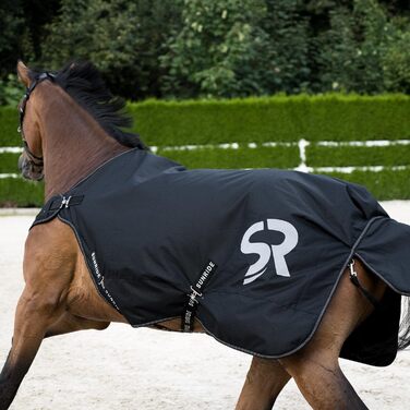 Водонепроникна ковдра для привчіння коней SUNRIDE 1200D, 165 см, чорна