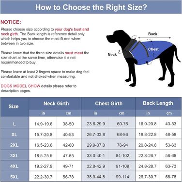 Водонепроникний зимовий одяг для собак, тепла куртка з отвором для повідка, великий розмір 4XL, блакитний колір