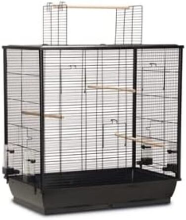 Клітка для птахів Vogelkäfig FIONA Open XXL, 70x40x80 см, чорна