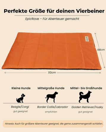 Водонепроникний килимок для собак RovePad Base 110x68 см - неслизький, миючий, стійкий до подряпин, для собак та котів, для подорожей та кемпінгу