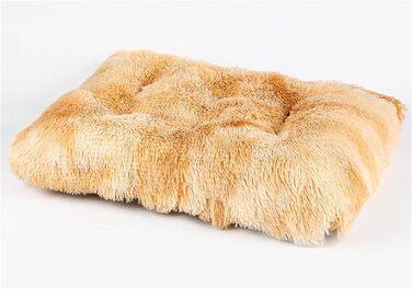 Крісло-ліжко для собак та котів LIVEINU з штучного хутра, коричневе, Tie-Dye, 65x48x8 см