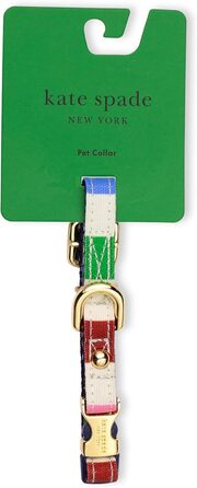 Оригінальний нашийник для собак Kate Spade Adventure Stripe, регульований, з золотистою металевою пряжкою, для маленьких собак, унісекс