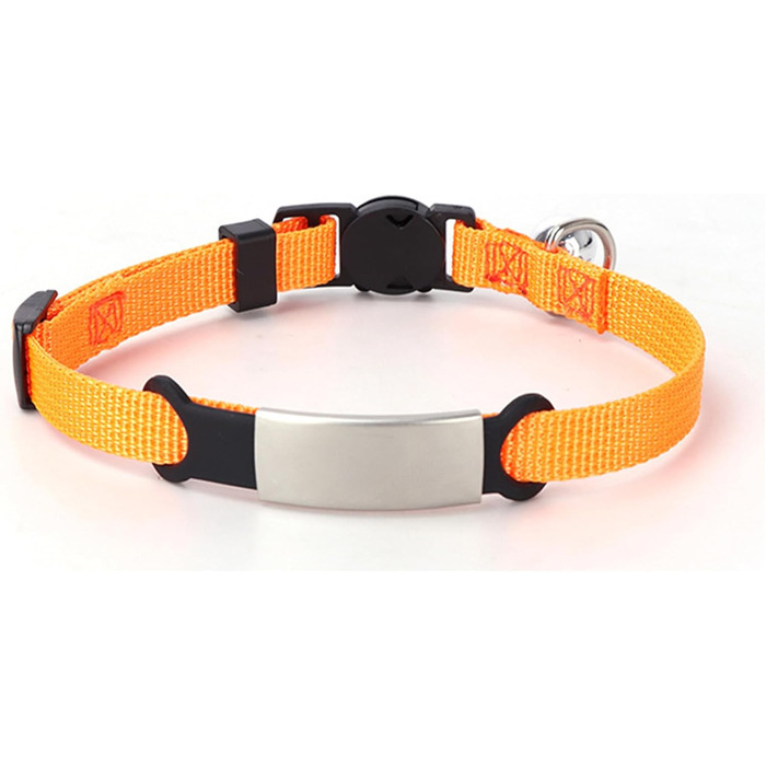 Індивідуальний ошийник для кота з дзвіночком, лазерним гравіюванням, нічним відбиттям, нейлоновий ошийник, милий ошийник з квітковим візерунком, анти-втрата для котів (нейлон)