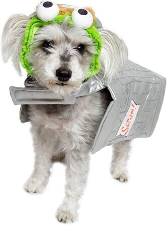 Костюм для собак Pet Krewe Oscar The Grouch, великий, для собак різних розмірів, ідеальний для Хелловіну, Різдва, вечірок, фотосесій, подарунок для любителів собак (срібний, Medium)