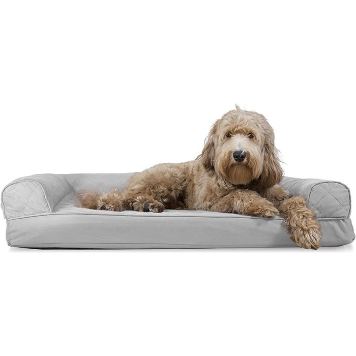 Кішечка Furhaven: ліжко для собак та котів з гелевим охолодженням, 91x69x17 см, сріблясто-сірий колір