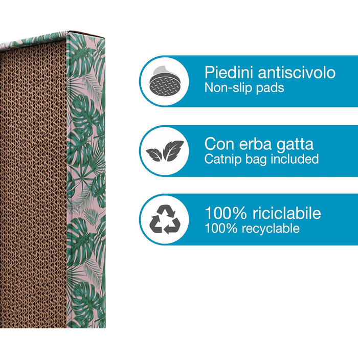 Котячий будиночок-когтеточка Croci з картону, 2-шаровий, для дорослих котів, 42x35x50 см, 1 шт.