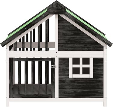 vidaXL Будка для собаки сіра 96x60,5x87 см з масиву сосни