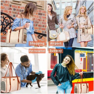 Сумка-переноска для собак Lasaviin: стильна, з натуральної шкіри, для маленьких собак, котів, цуценят, дозволена авіаперевезеннями