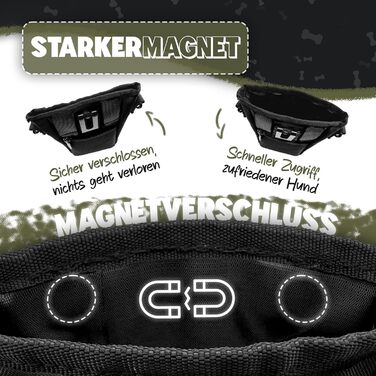 Сумка-поїльник для собак SnackKeeper 650 мл з відділенням для відходів та магнітним закриттям, чорна