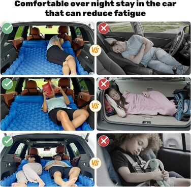 Підставка для авто-матрацу EULANT: розширює заднє сидіння для комфорту та простору (для собак, SUV, MPV)