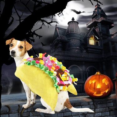 Костюм Тако для собак, карнавальний костюм для Хелловін, костюм хот-дога для собак, котів, маленьких, середніх та великих тварин, для свят та вечірок