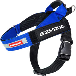 Шлея для собак EZYDOG Express, ергономічна, зручна, для малих, середніх і великих порід, регульована, синя, розмір S