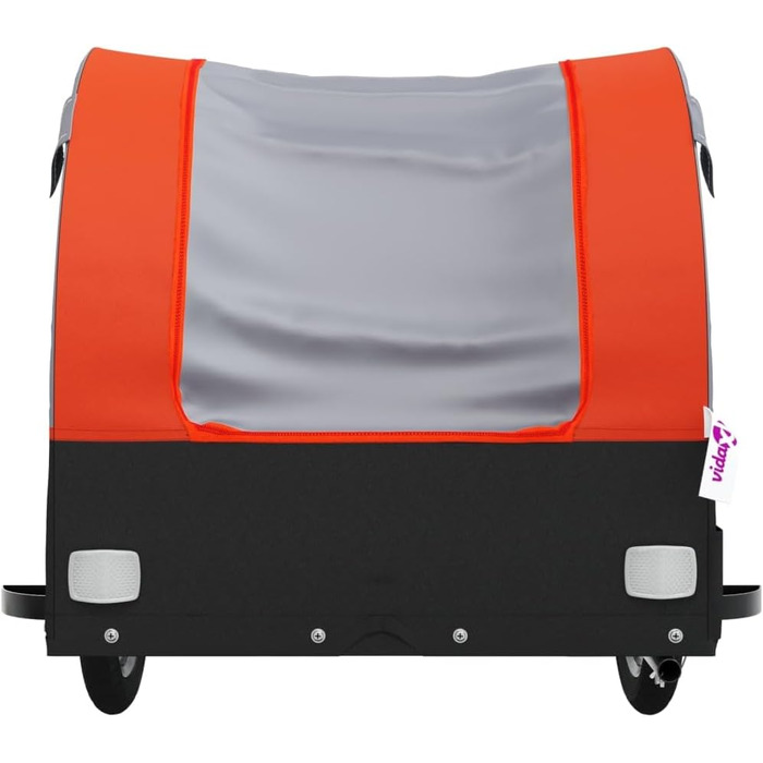 Причіп для велосипеда, вантажний, 30 кг, чорно-помаранчевий, для покупок, подорожей, велосипедних турів, легко встановлюється