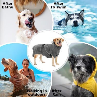 Рушник для собак Auvstar з бавовни, великий, вбираючий, м'який, для грумінгу